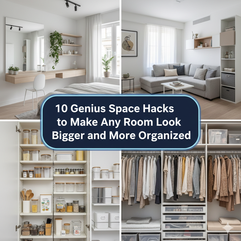 10 Genius Space Hacks to Make Any Room Look Bigger and More Organized