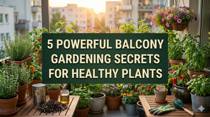 5 powerful balcony gardening secrets for healthy plants