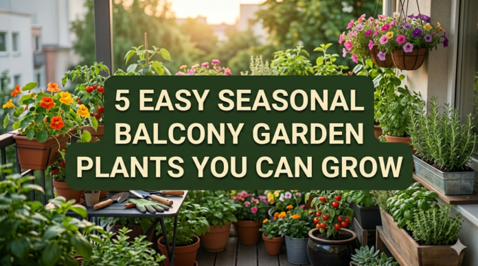 5 easy seasonal balcony garden plants you can grow