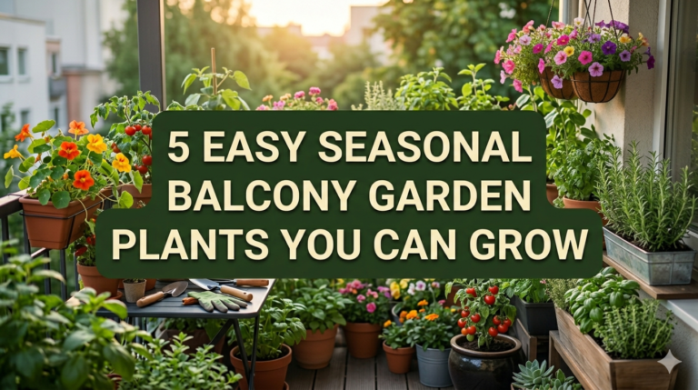 5 easy seasonal balcony garden plants you can grow