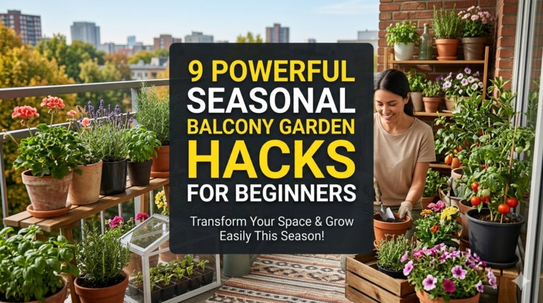 9 powerful seasonal balcony garden hacks for beginners