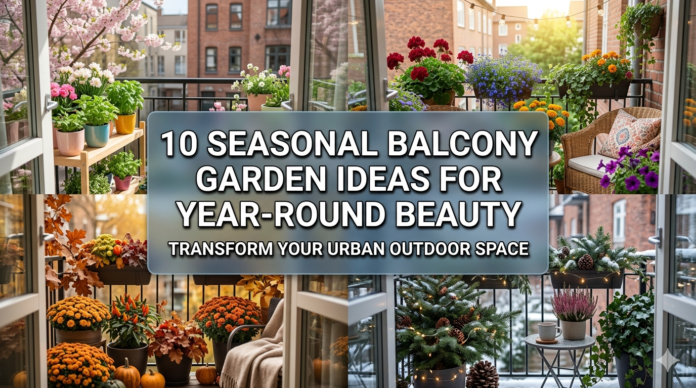 10 seasonal balcony garden ideas for year-round beauty