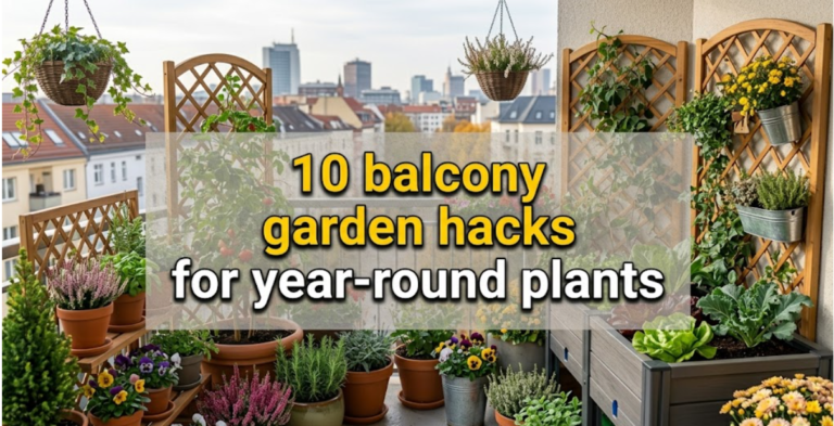 10 balcony garden hacks for year-round plants