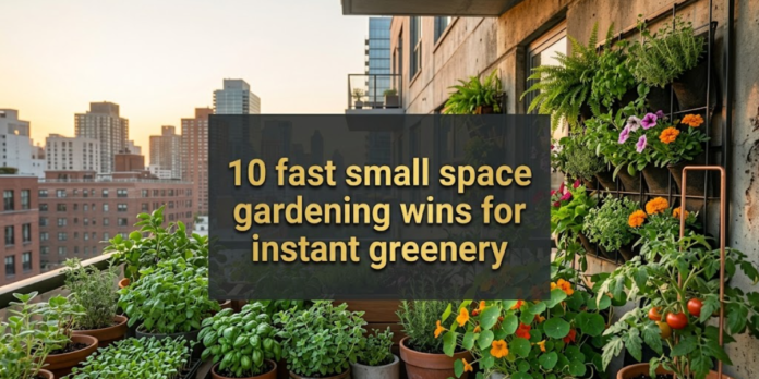 10 fast small space gardening wins for instant greenery