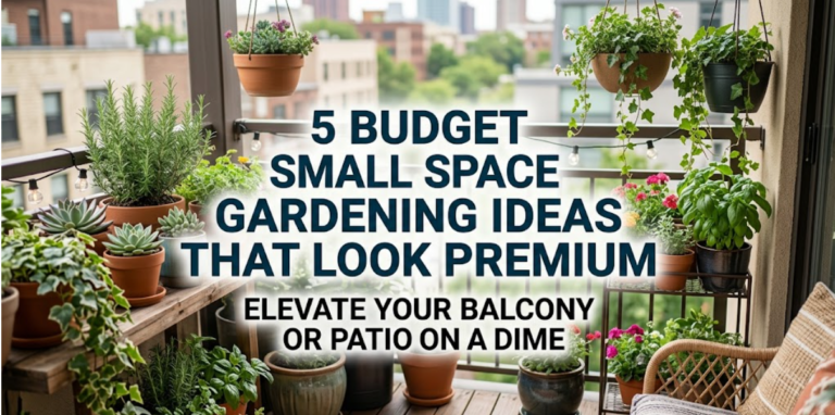 5 budget small space gardening ideas that look premium