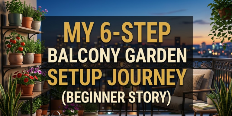 My 6-Step Balcony Garden Setup Journey (Beginner Story)