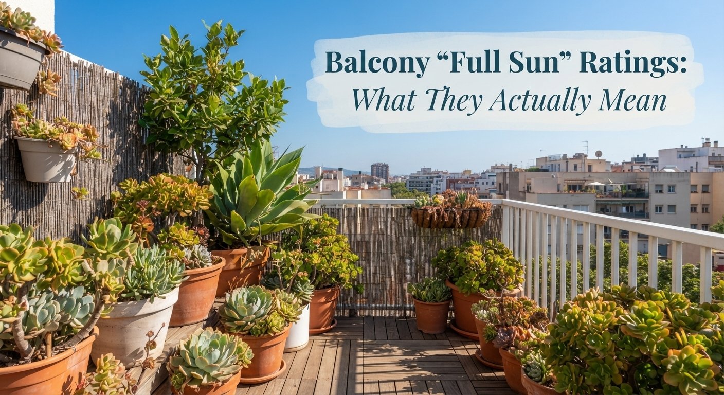 Balcony "Full Sun" Ratings: What They Actually Mean