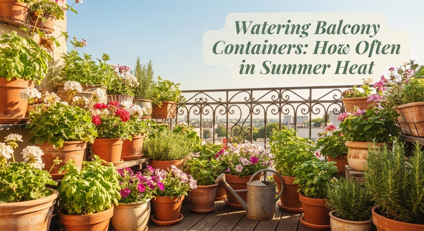 Watering Balcony Containers: How Often in Summer Heat