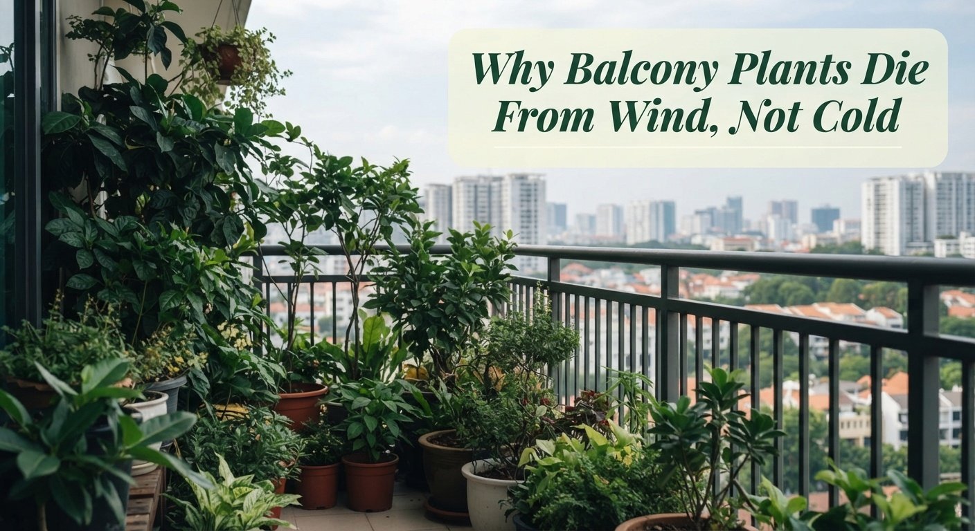 Why Balcony Plants Die From Wind, Not Cold